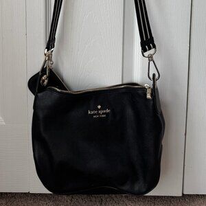 Black Leather Kate Spade Shoulder Bag